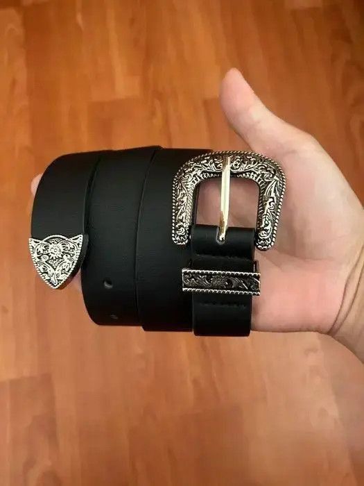 Japanese Brand Y2K Buckle Belt (black) Size 32 - 1 Thumbnail