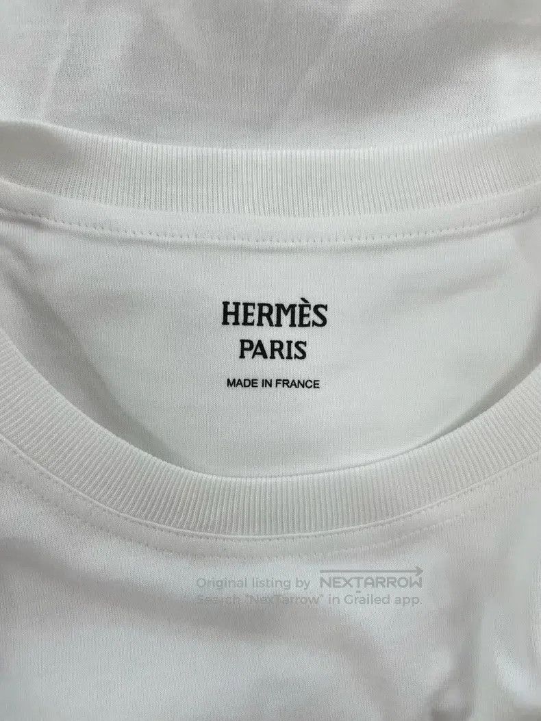 Hermes Hermes White short-sleeve T-shirt Size XS / US 0-2 / IT 36-38 - 3 Thumbnail