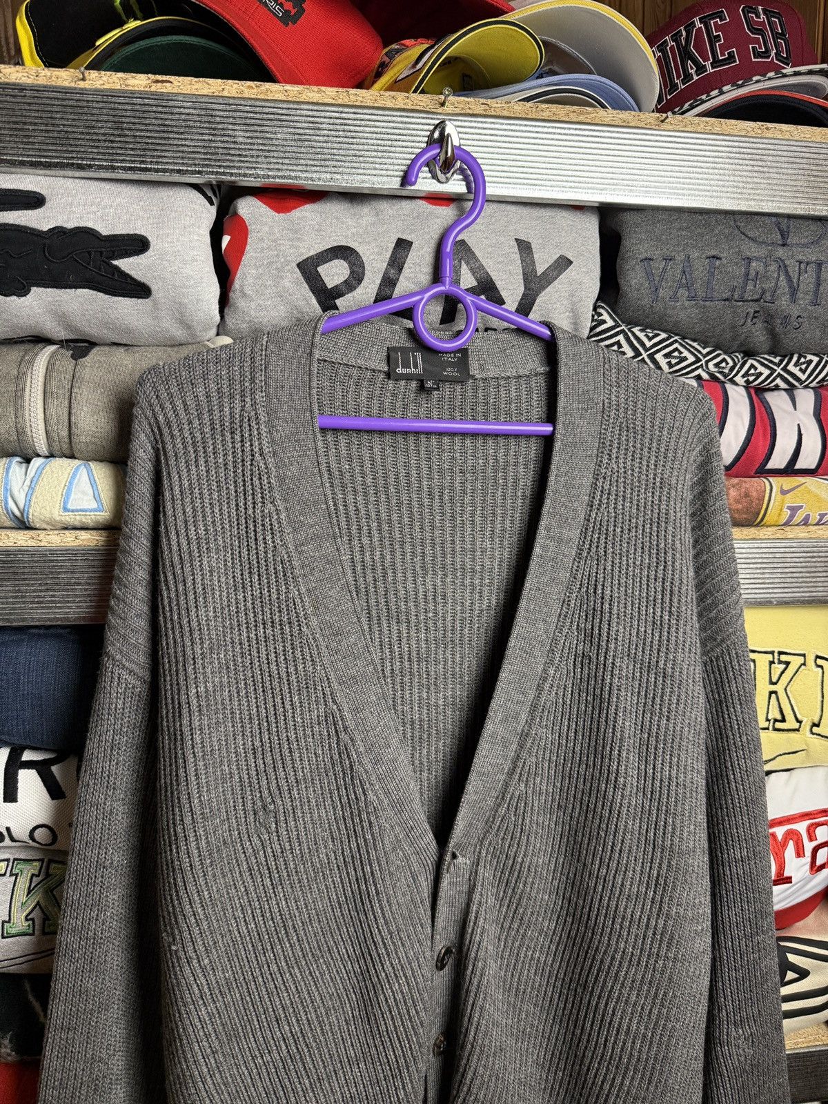 Alfred Dunhill Dunhill 100% Wool Cardigan Luxury Size US XL / EU 56 / 4 - 3 Thumbnail