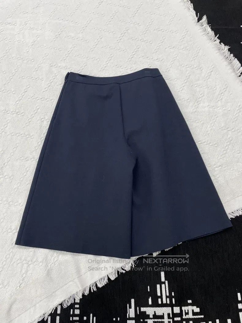 Dior Dior Dark blue wide-leg shorts Size 25" / US 0 / IT 36 - 2 Thumbnail