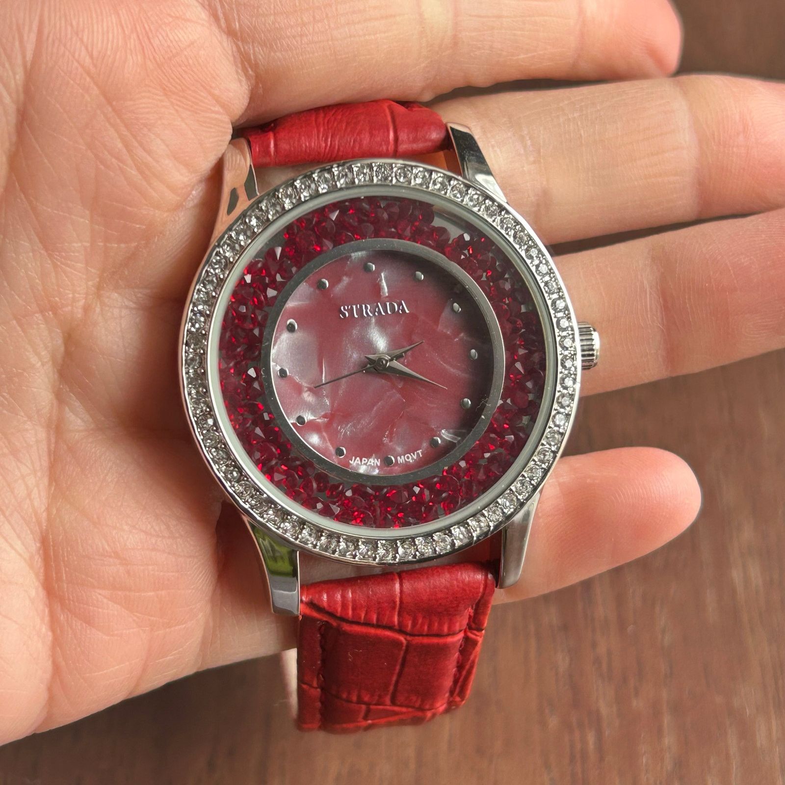 Other Strada Women’s Fashion Watch Red Crystals in a Box Size ONE SIZE - 6 Thumbnail
