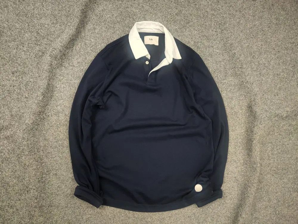 Folk Folk Minimalist Logo Long sleeve Cotton rugby Polo shirt Size US L / EU 52-54 / 3 - 1 Thumbnail