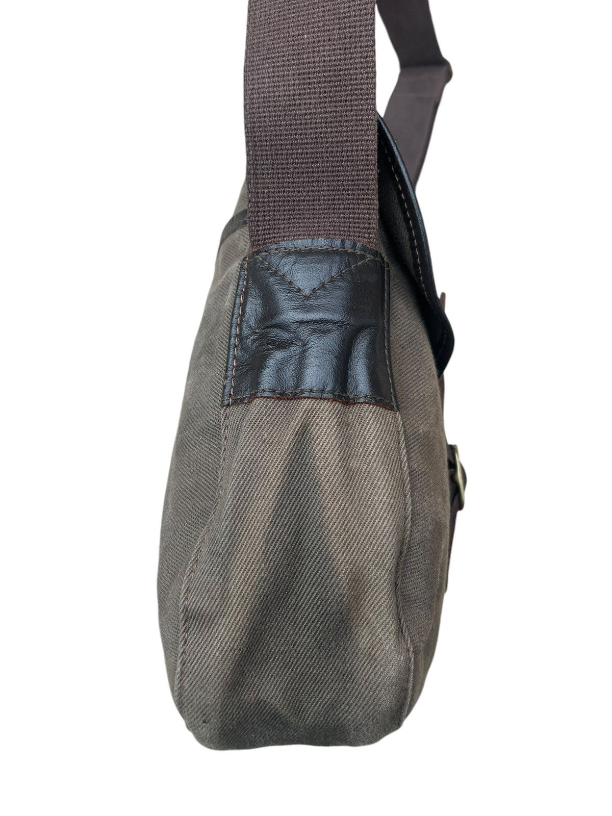 Vintage Vintage Quality Gunslips Sun Fade Waxed Canvas Messenger Bag Size ONE SIZE - 16 Thumbnail