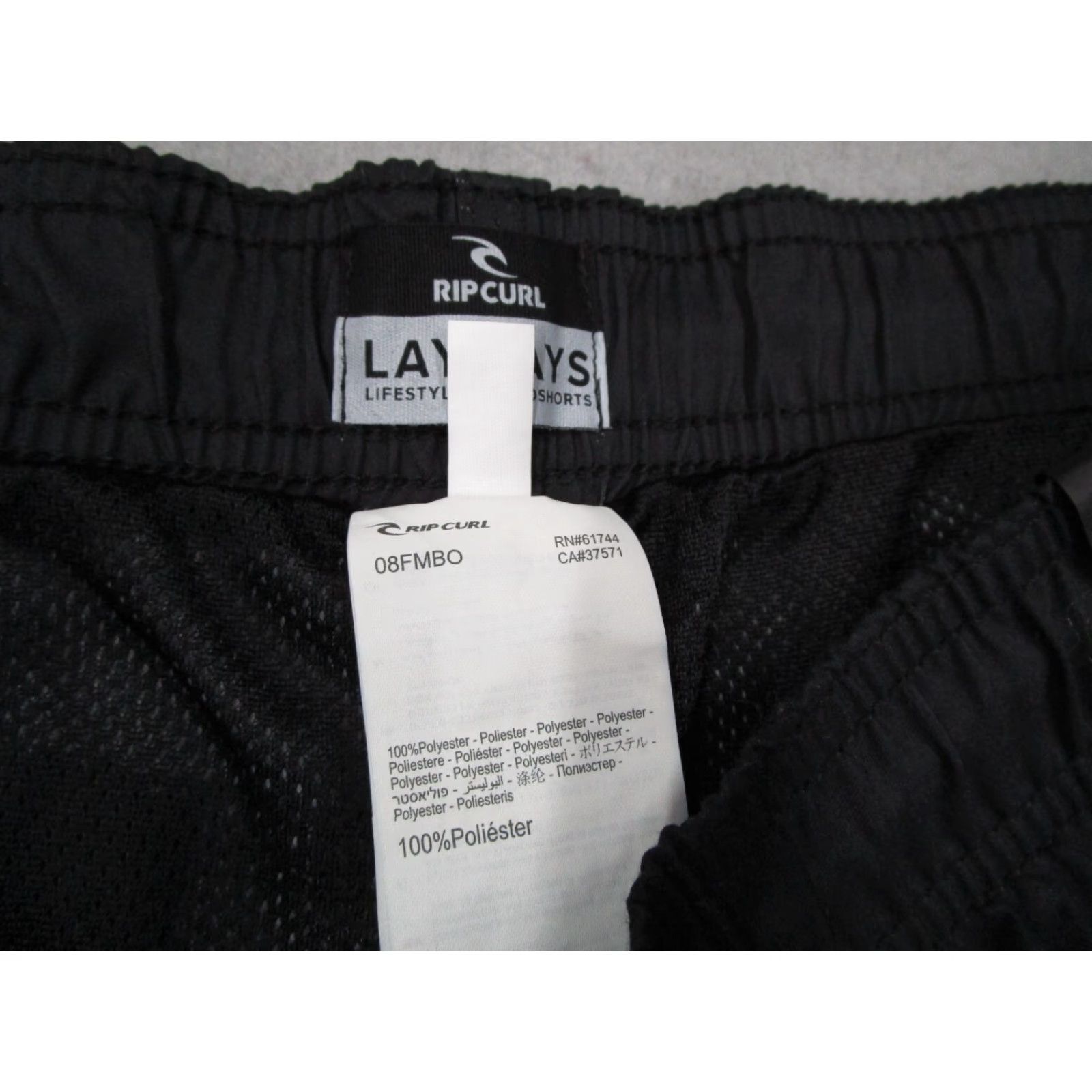 Rip Curl RIP CURL Board Shorts Mens Large Black Floral Lay Days 6" Lined Surf Swim Trunks Size US 33 - 4 Thumbnail