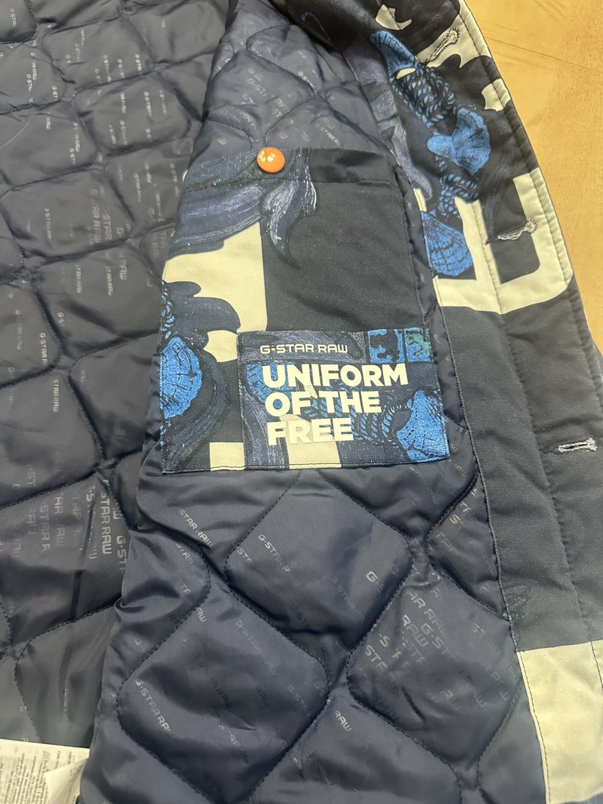 G-Star G-Star Raw Blake Padded Jacket Mens Size L Blue Button Up Size US L / EU 52-54 / 3 - 9 Thumbnail