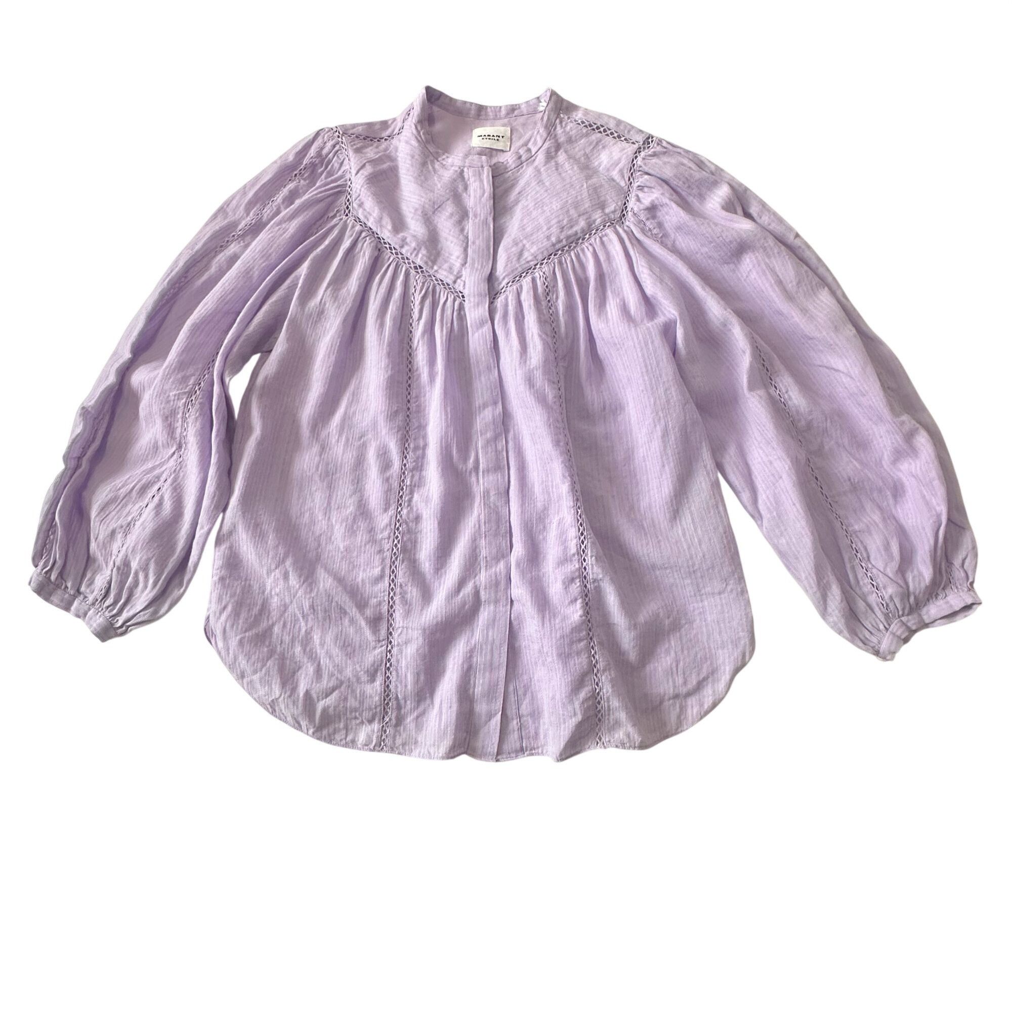 Isabel Marant Etoile Isabel Marant Etoile Leonard Pleated Long Sleeve Blouse, Si Size XS / US 0-2 / IT 36-38 - 5 Thumbnail