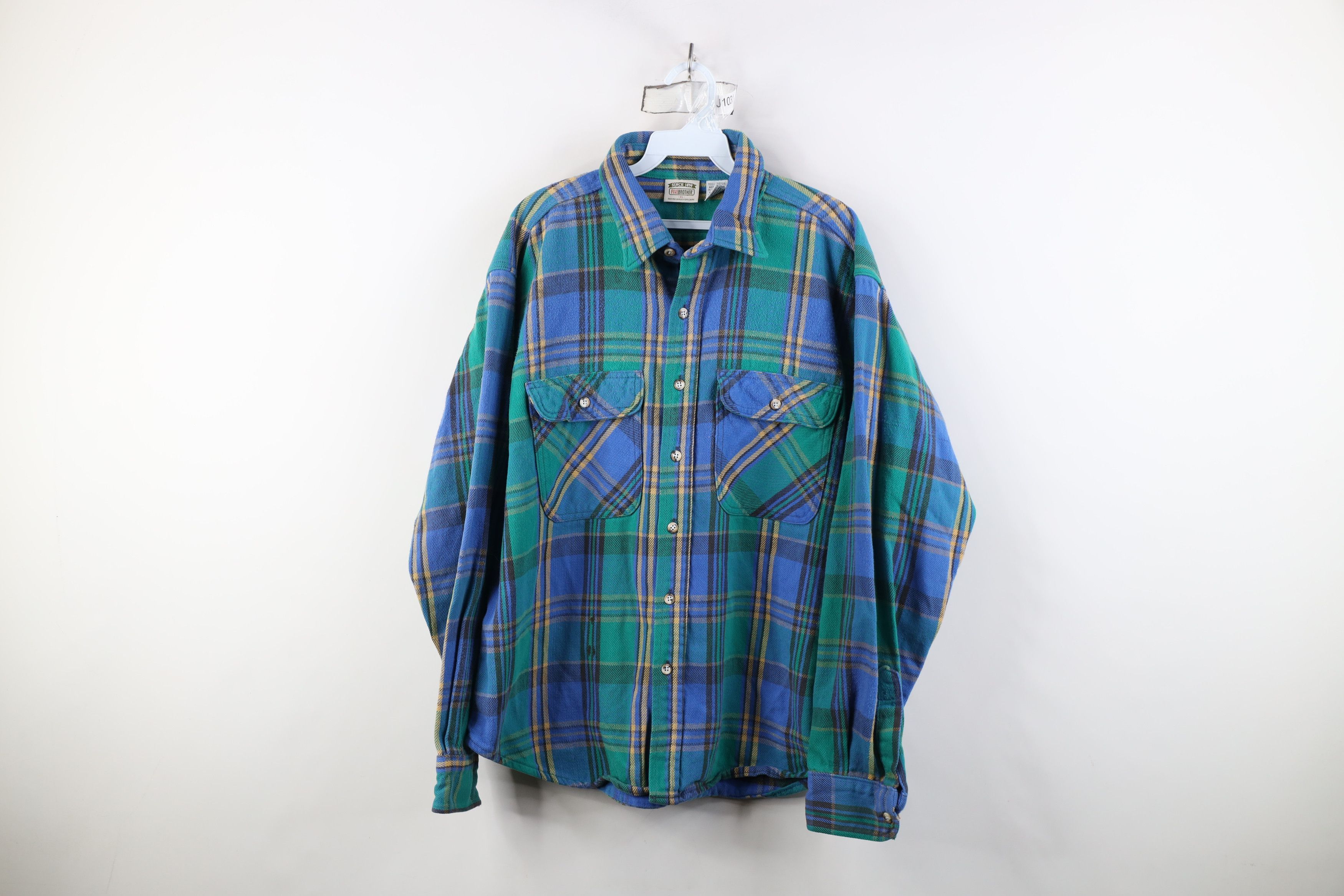 FiveBrother Vintage 90s Five Brother Heavyweight Flannel Button Shirt Size US XL / EU 56 / 4 - 1 Thumbnail