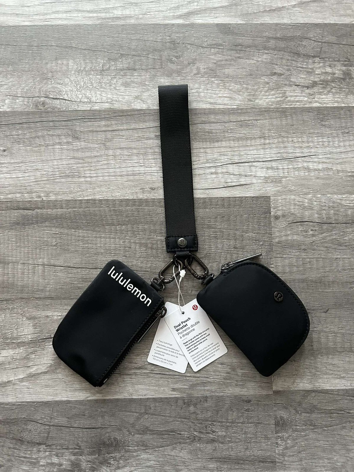 Lululemon Lululemon Dual Pouch Wristlet Black New With Tags Size ONE SIZE - 1 Thumbnail