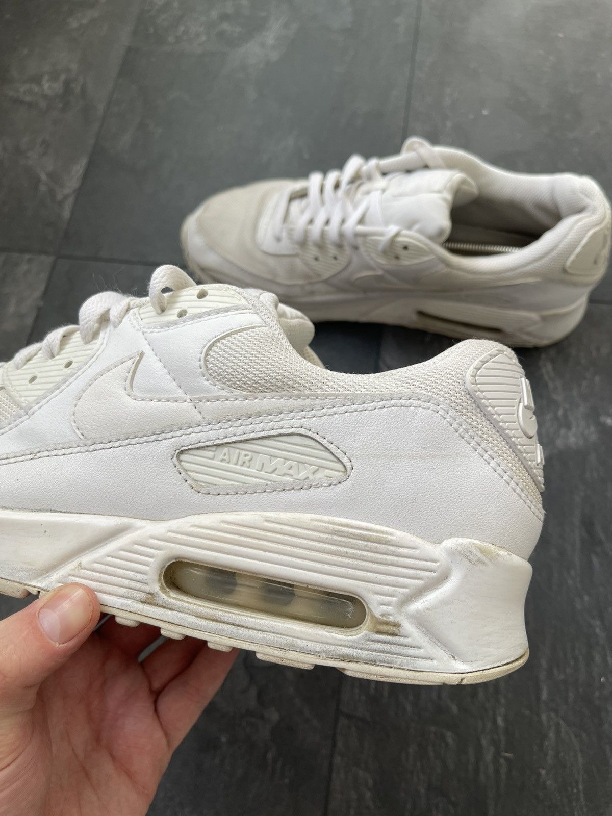 Nike Nike Air Max 90 White Leather Size US 12 / EU 45 - 11 Thumbnail