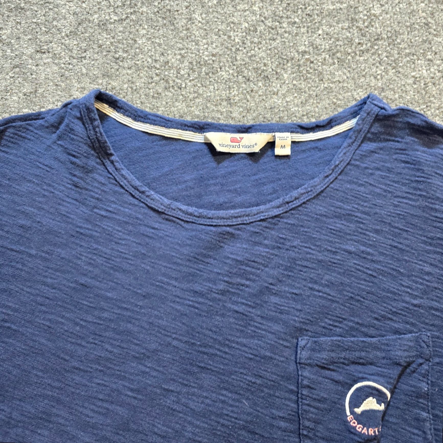 Vineyard Vines Vineyard Vines Top Womens Size Medium Blue Slub Knit Edgartown Embroidery Casual Shirt Ladies Medium Blue Nautical 90s? Size M / US 6-8 / IT 42-44 - 2 Thumbnail