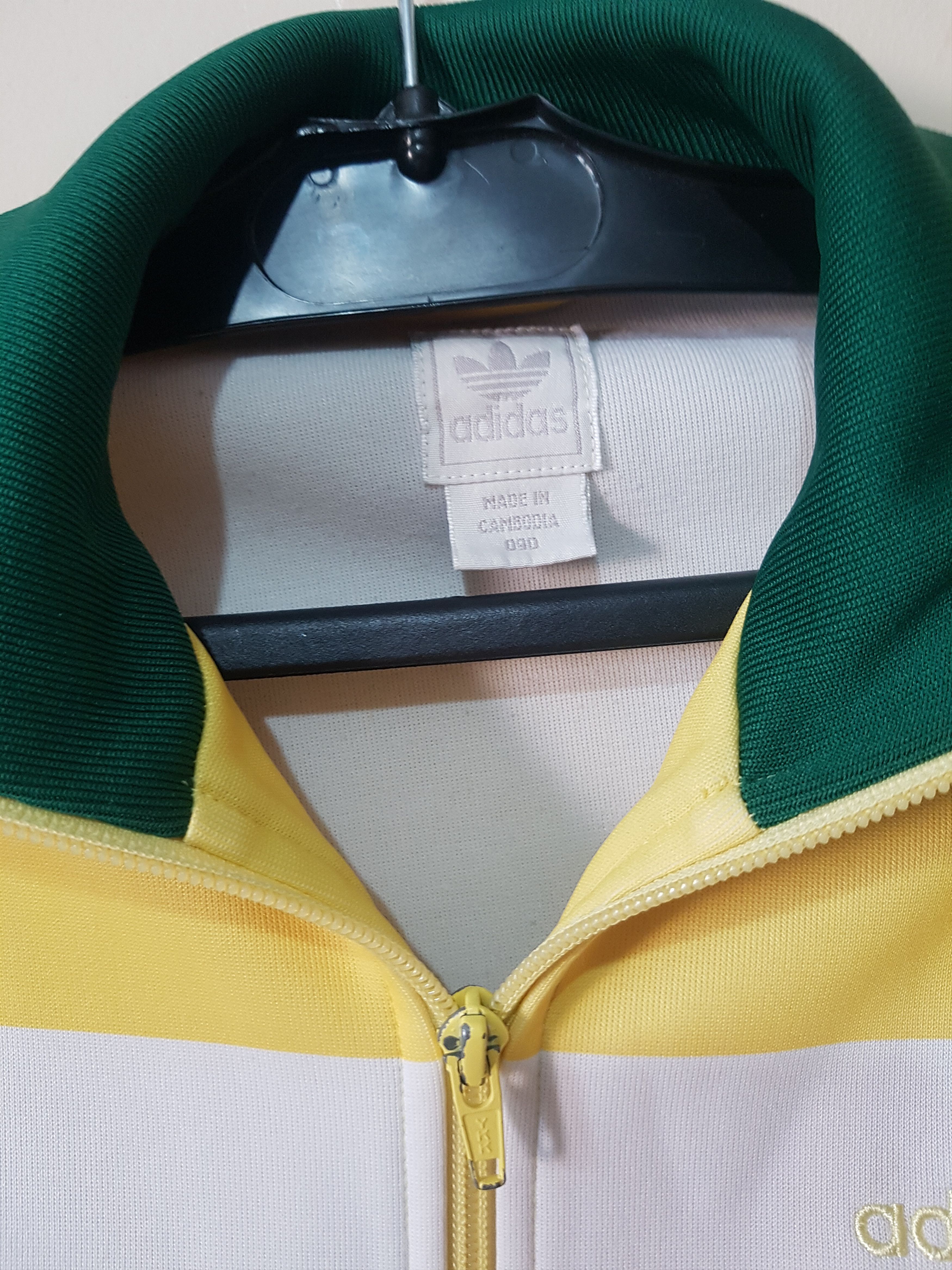 Adidas Court Piping Track Top Jacket Yellow Green Brazil Size US XS / EU 42 / 0 - 5 Thumbnail