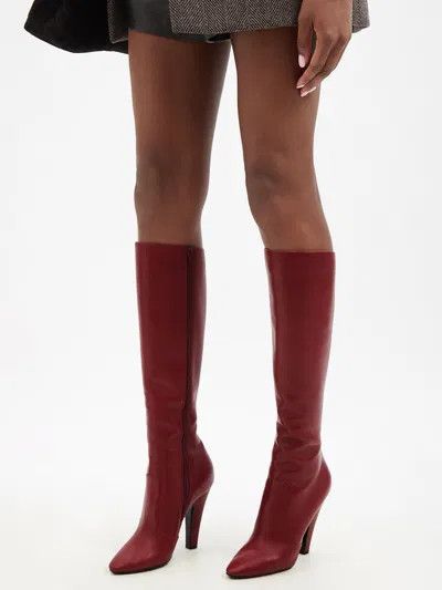Saint Laurent Paris o1y0126 Boots in Red Size US 7 / IT 37 - 4 Thumbnail