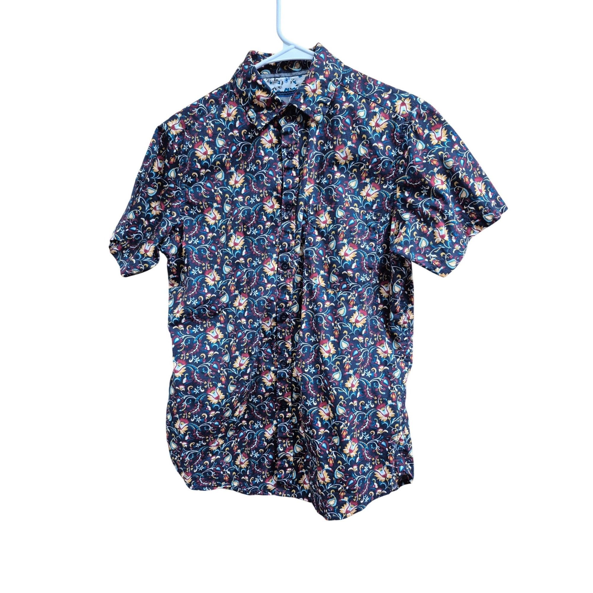 Other Monument Mens Floral Short Sleeve Button-Up Pocket Shirt S 1 Size US S / EU 44-46 / 1 - 1 Thumbnail