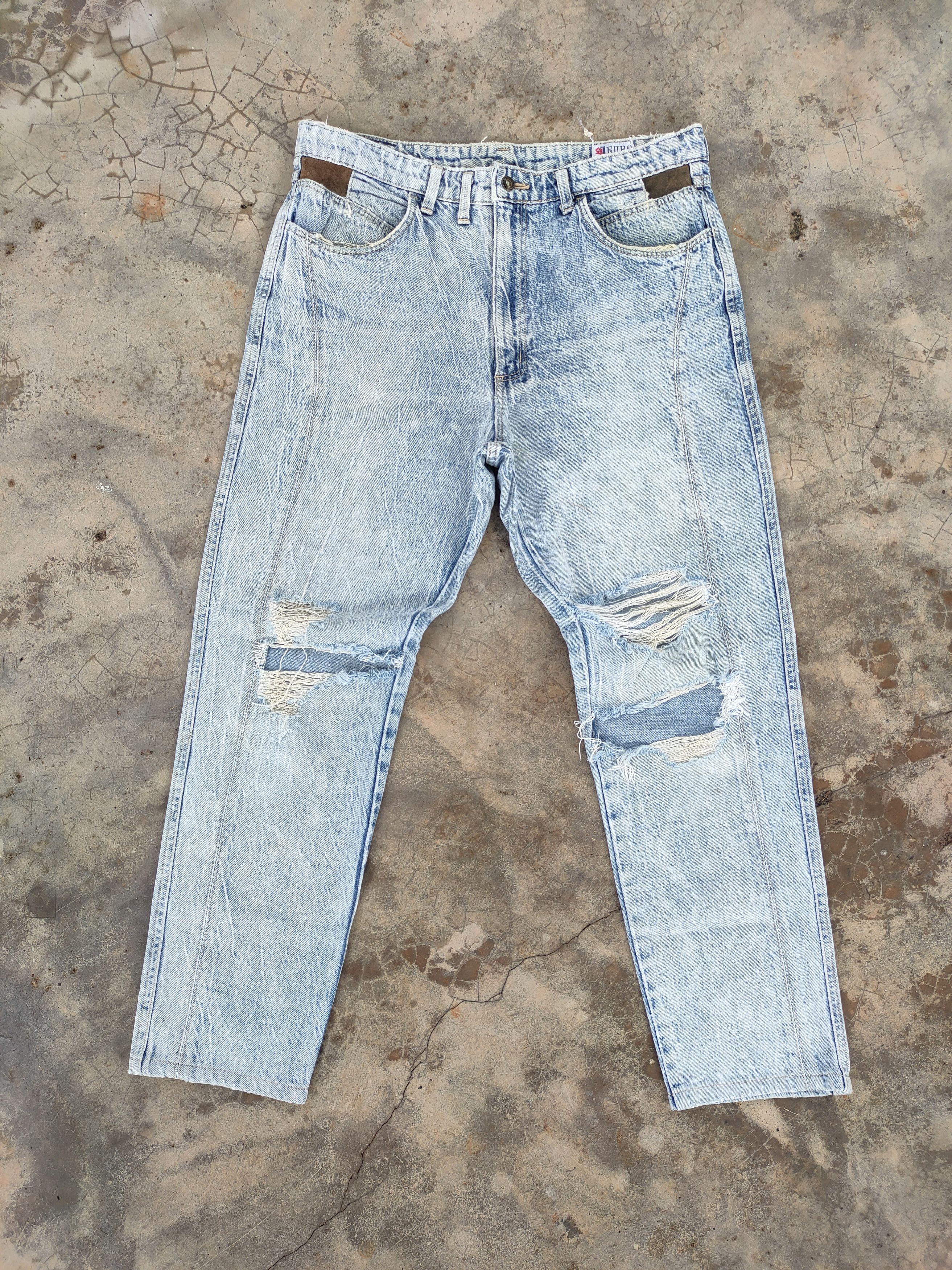 Seditionaries × Wrangler VINTAGE EURO WRANGLER FADED DISTRESSED JEANS DENIM PANTS Size US 36 / EU 52 - 2 Thumbnail