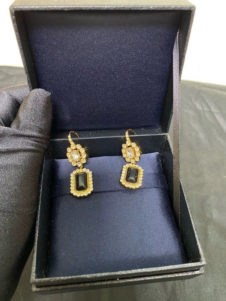 Prada Prada Crystal Drop Earrings with Box -2505 Size ONE SIZE - 3 Thumbnail