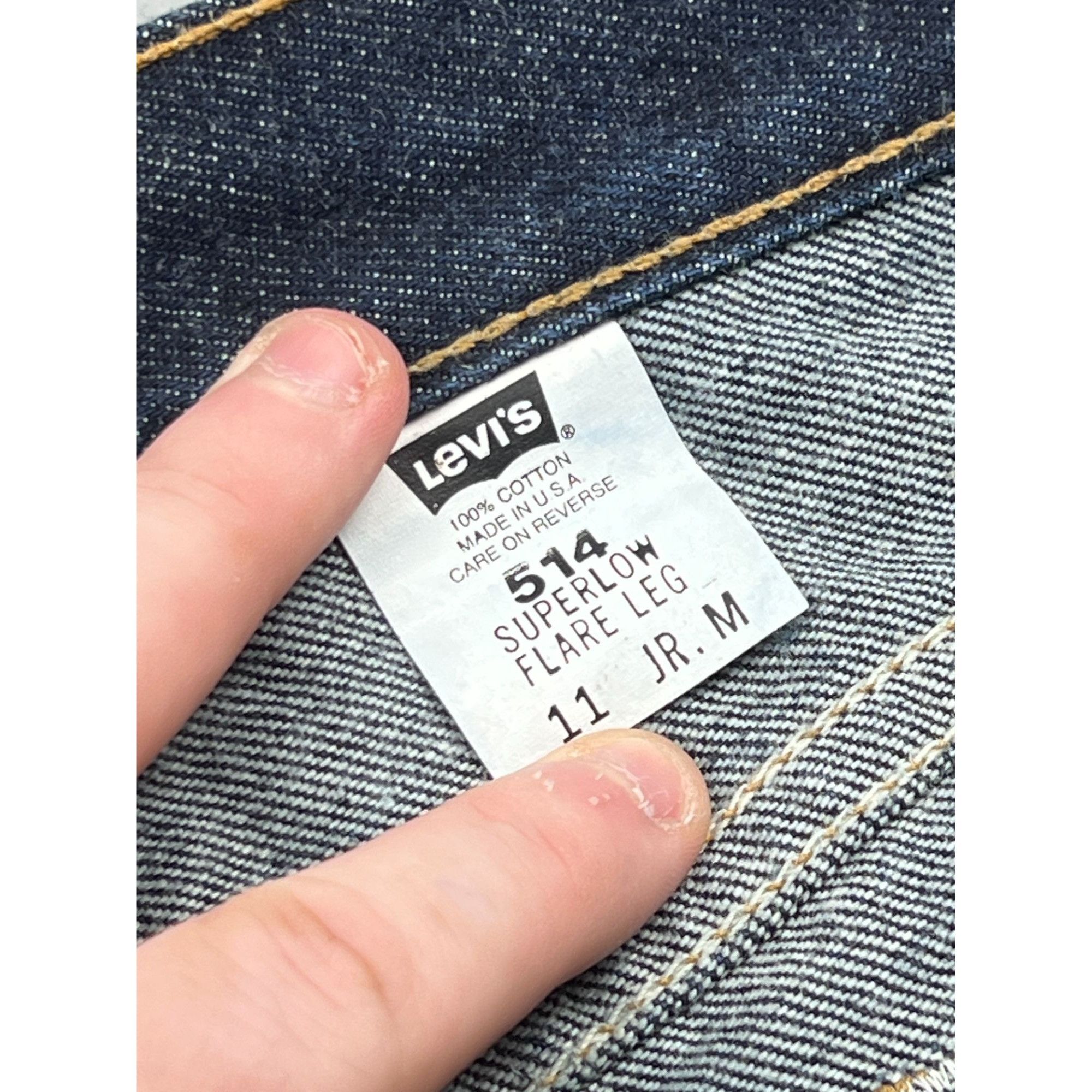 Levi's Levi’s 514 Made in USA Flared Denim Jeans Pants (Y0839) Size 33" - 7 Thumbnail