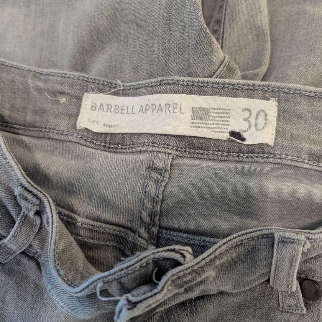 Other Barbell Apparel Cement Gray Slim Athletic Stretch Jeans Size US 30 / EU 46 - 8 Thumbnail
