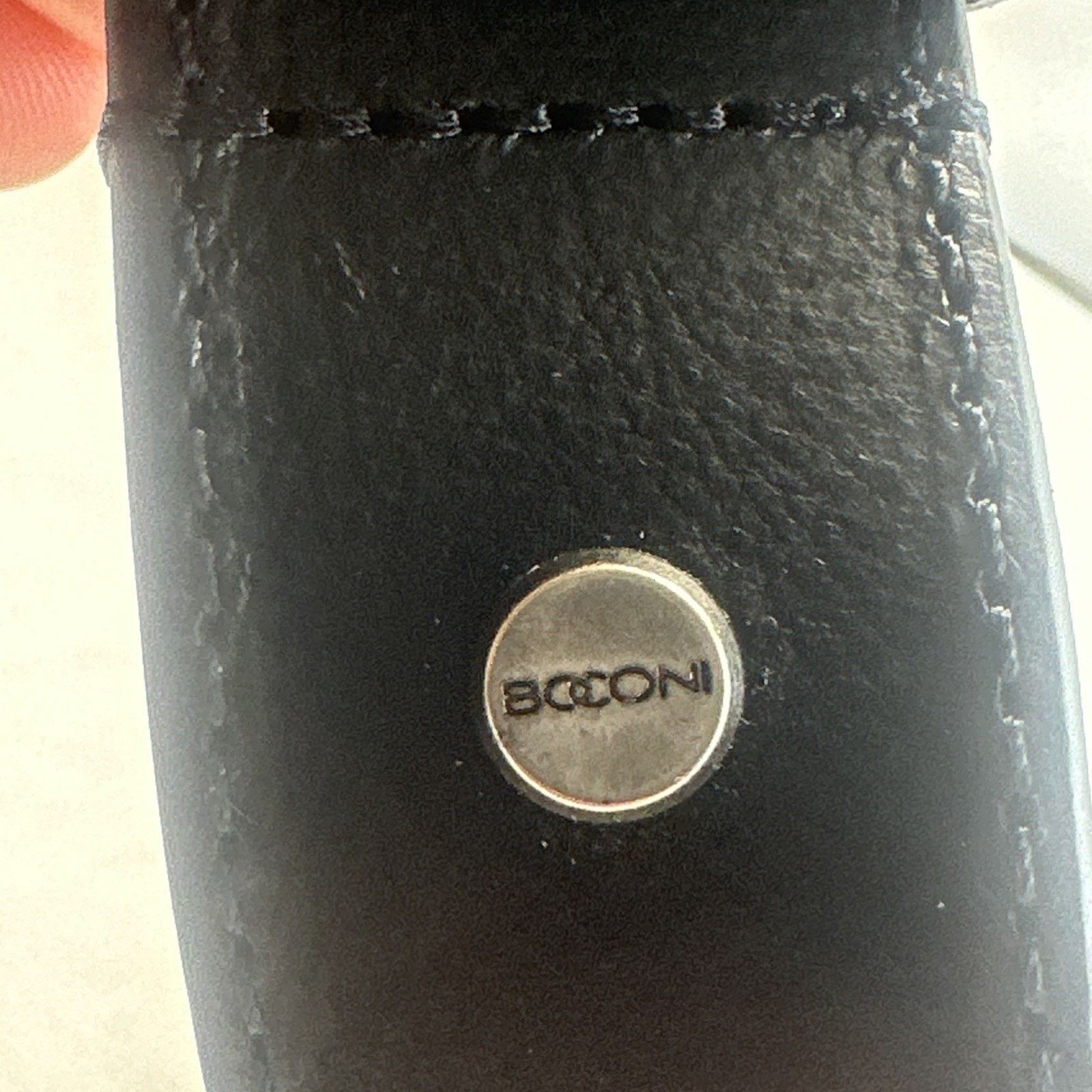 & Other Stories Men's BOCONI Dress Belt Black Leather Nashville Size 44/110 Size 44 - 3 Thumbnail