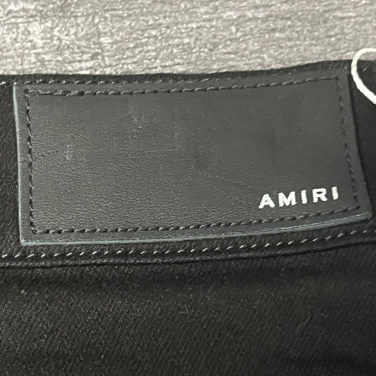Amiri Amiri MX1 Gold Leather Patch Jeans Black Size US 36 / EU 52 - 3 Thumbnail
