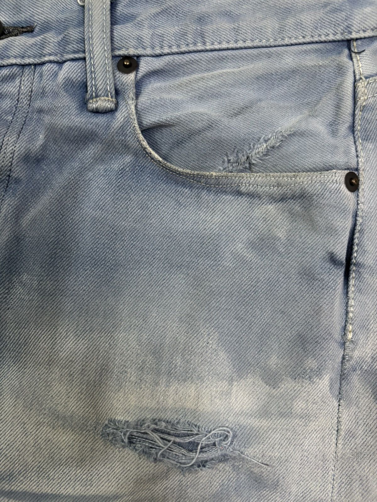 Hysteric Glamour Vintage Kuro Selvedge Acid Wash Distressed Grunge Jeans Size US 30 / EU 46 - 7 Thumbnail