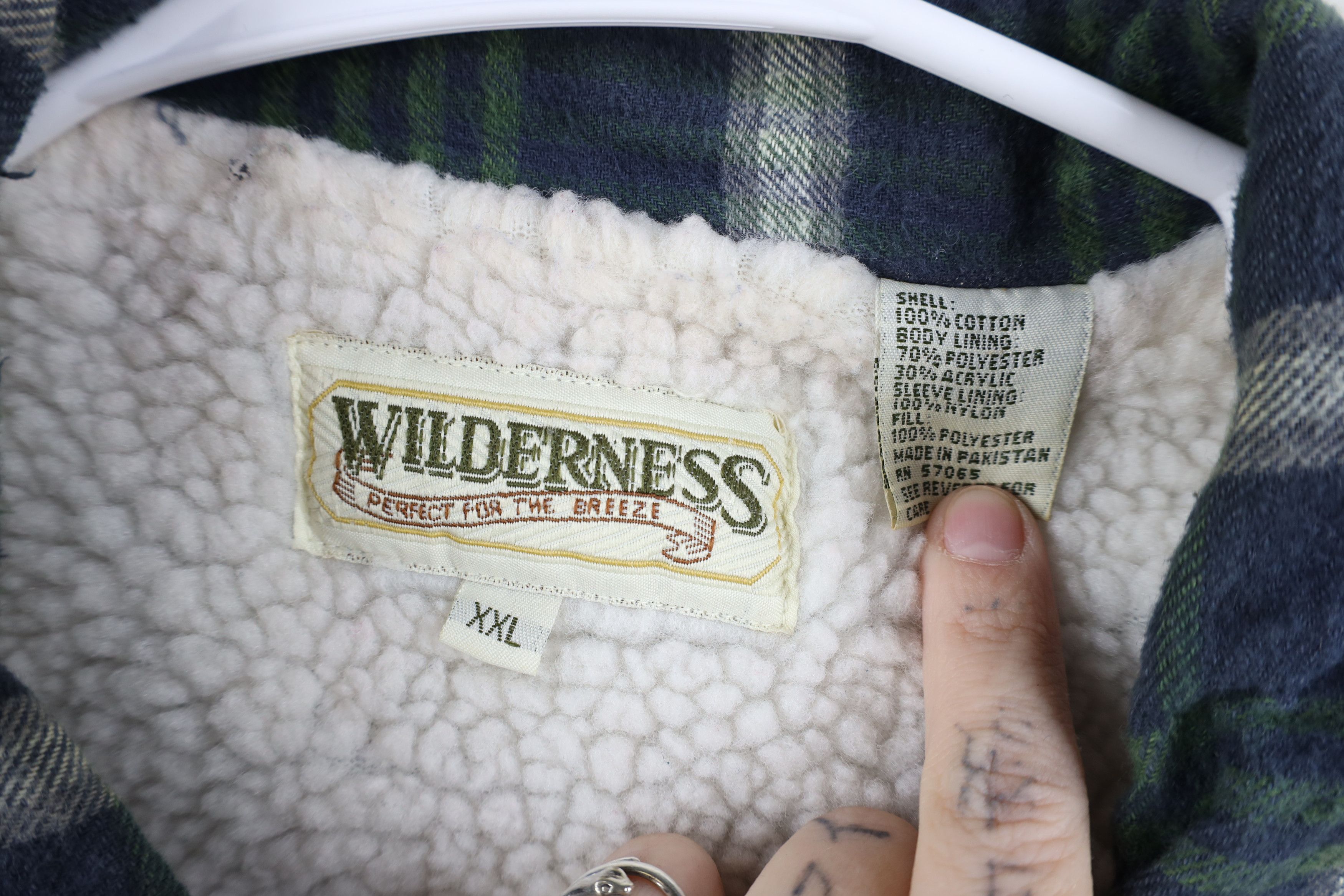 Vintage Vintage 90s Streetwear Fleece Lined Flannel Shirt Jacket Size US XXL / EU 58 / 5 - 9 Thumbnail