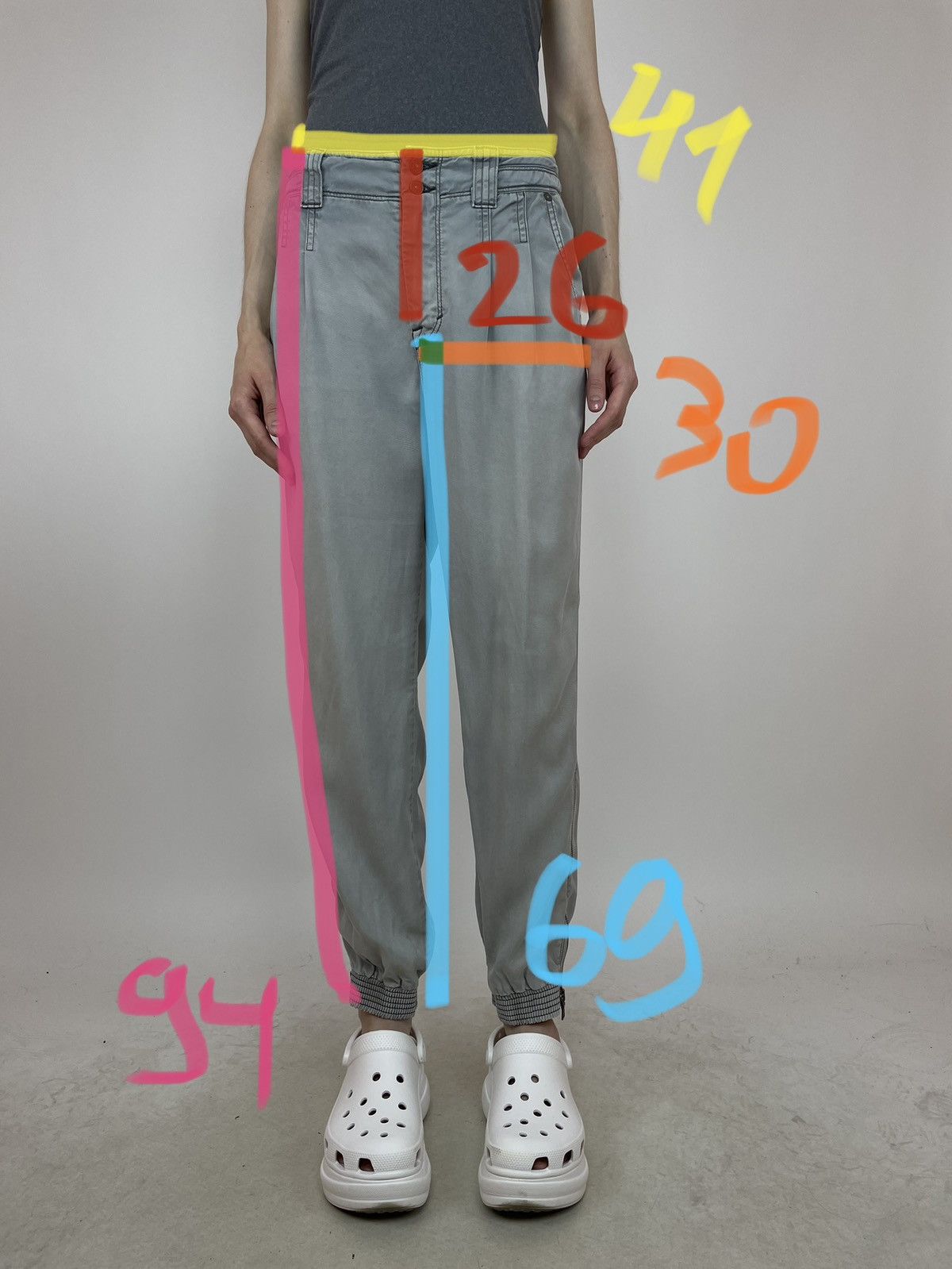 7 For All Mankind For All Mankind Joggers Pants Lyocell Washed Grey size 32 Size 28" / US 6 / IT 42 - 19 Thumbnail