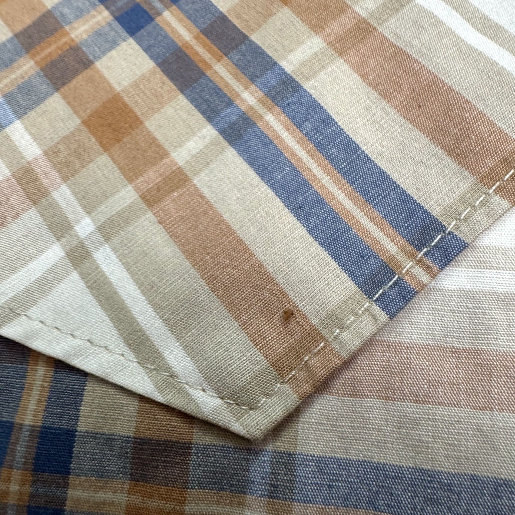 Wrangler Wrangler Button Down Shirt Mens XL Brown Blue Plaid Long Sleeve Pockets Casual Size US XL / EU 56 / 4 - 6 Thumbnail