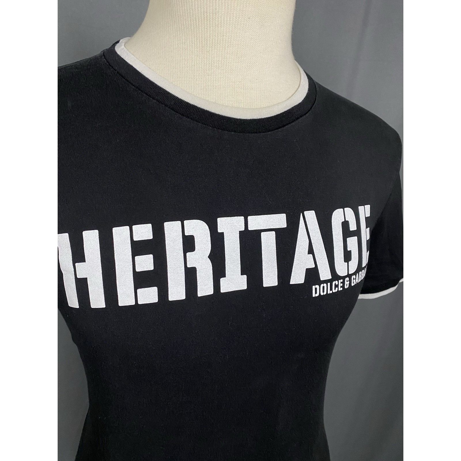 Dolce & Gabbana Dolce&Gabbana Heritage Big Logo Men's Black T-Shirt Size 46 Size US S / EU 44-46 / 1 - 8 Thumbnail