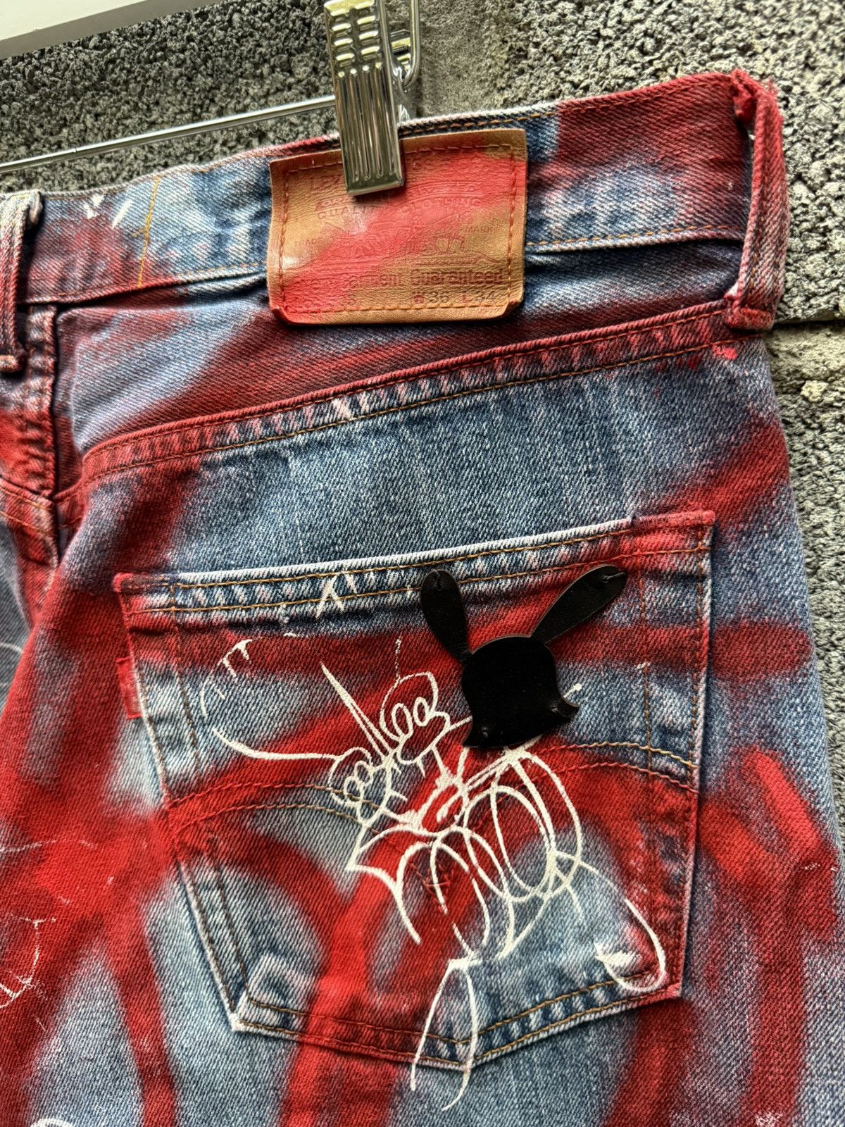 Skoloct Skoloct Spray Painted Bunny Denim Size US 36 / EU 52 - 5 Thumbnail