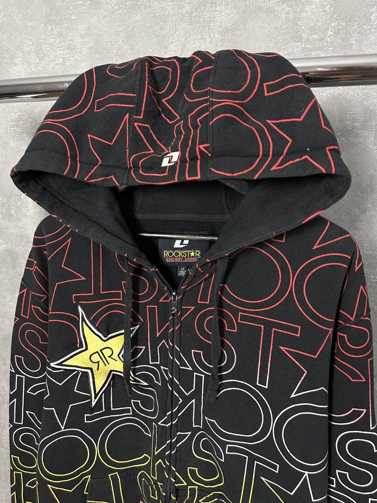 Rockstar Games × Vintage Rockstar Vintage Monogram Logo Full Zip Cotton Hoodie Size US L / EU 52-54 / 3 - 3 Thumbnail