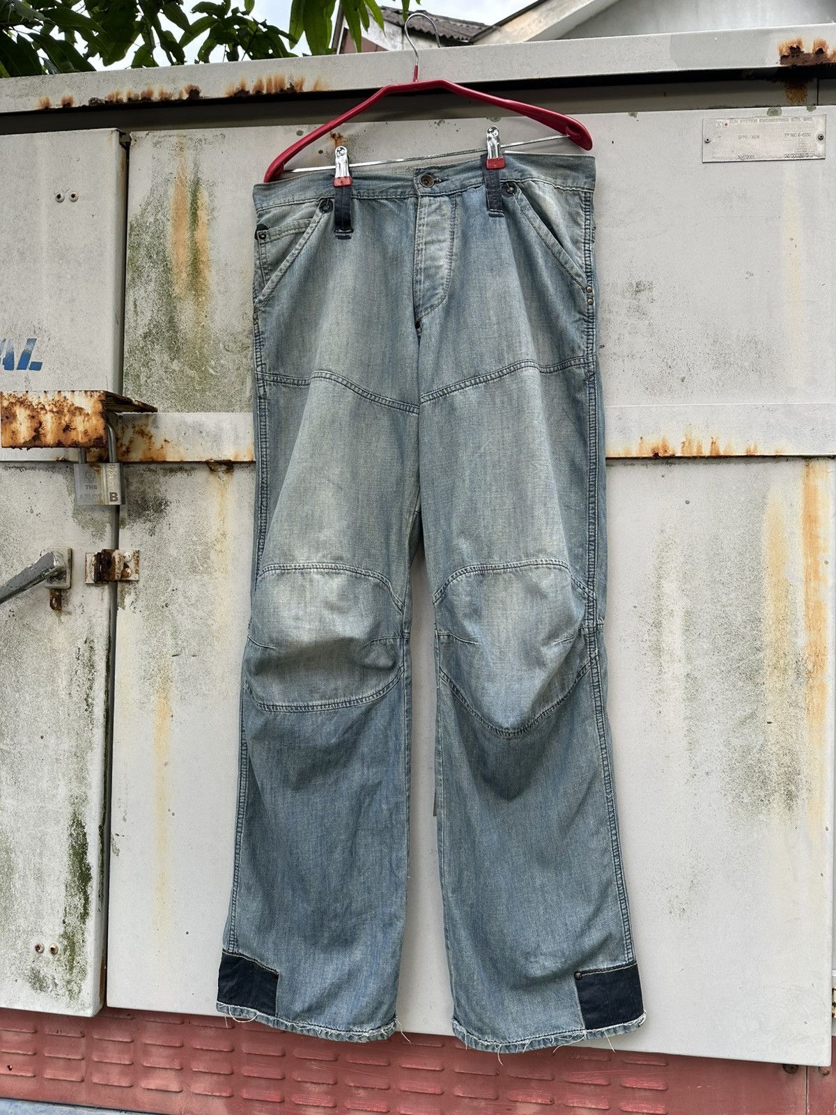 Vintage 👹Vintage G-Star Distressed Baggy Jeans Size US 32 / EU 48 - 1 Thumbnail