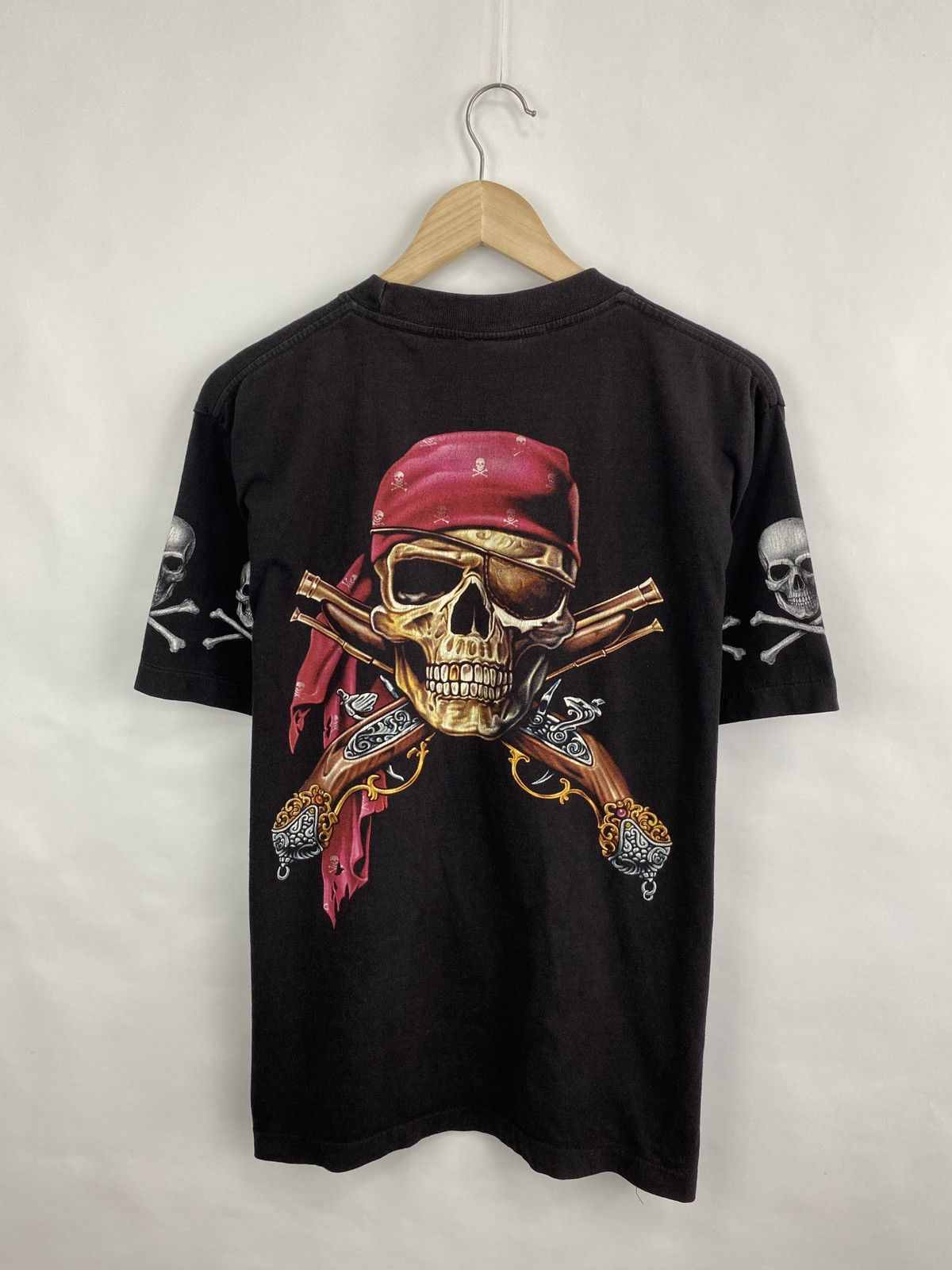 4GSELLER 💀 Vintage 90s Skull Death Pirate Bones Rare T-Shirt Retro Size US M / EU 48-50 / 2 - 9 Thumbnail