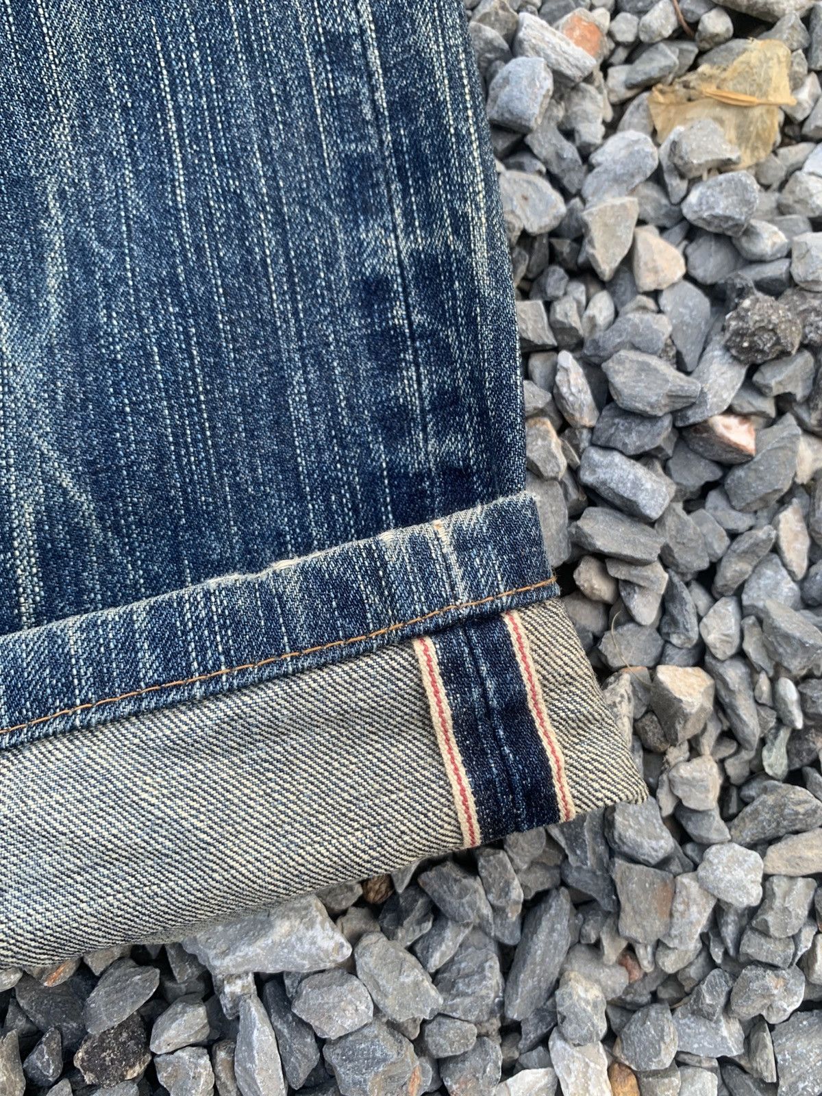 Kapital VINTAGE EDWIN 505z FADED & RUSTY SELVEDGE DISTRESSED DENIM Size US 30 / EU 46 - 11 Thumbnail