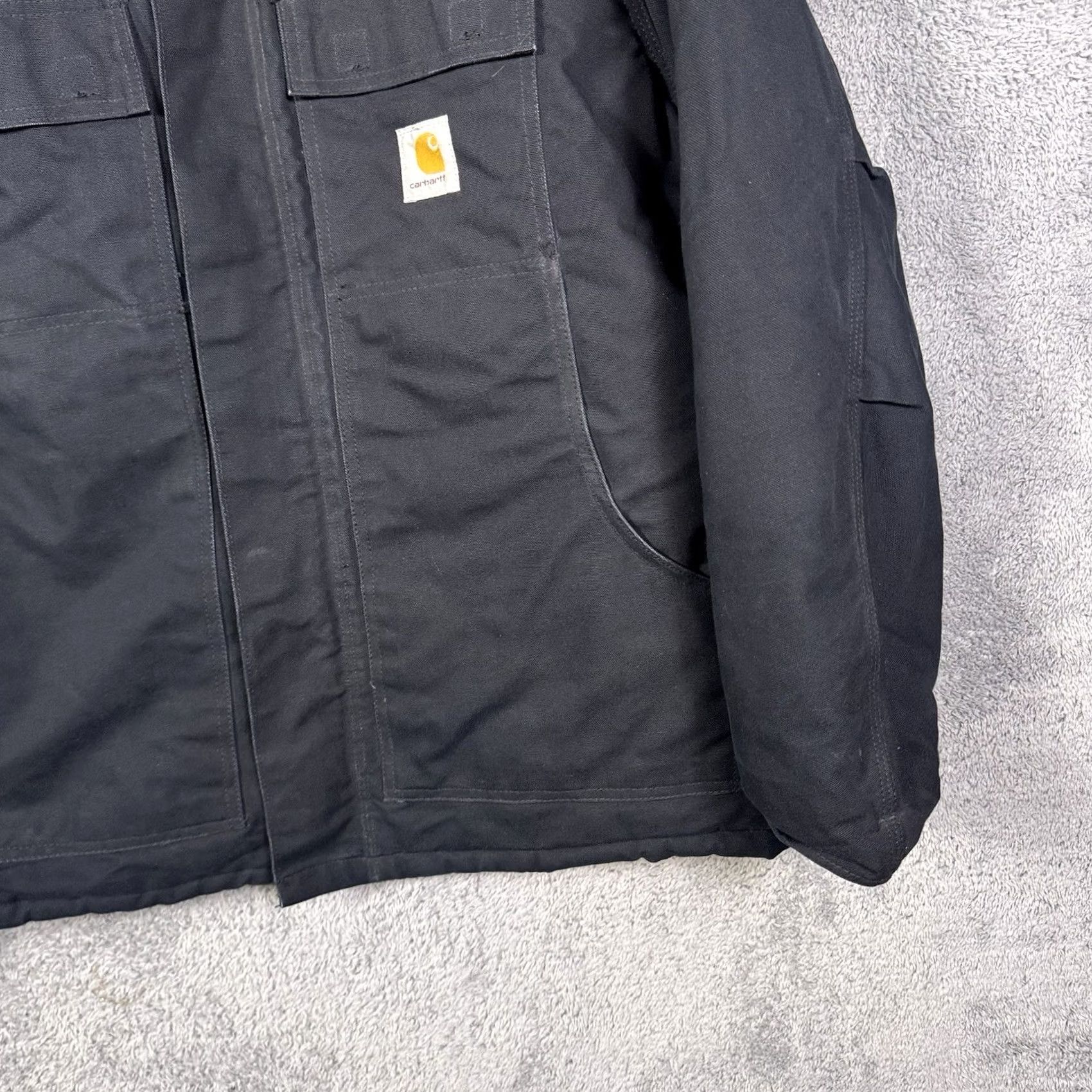Carhartt VINTAGE Carhartt Jacket Mens 50 Black C03 BLK Detroit Arctic Quilt Lined Chore Barn Field Work Size US M / EU 48-50 / 2 - 3 Thumbnail