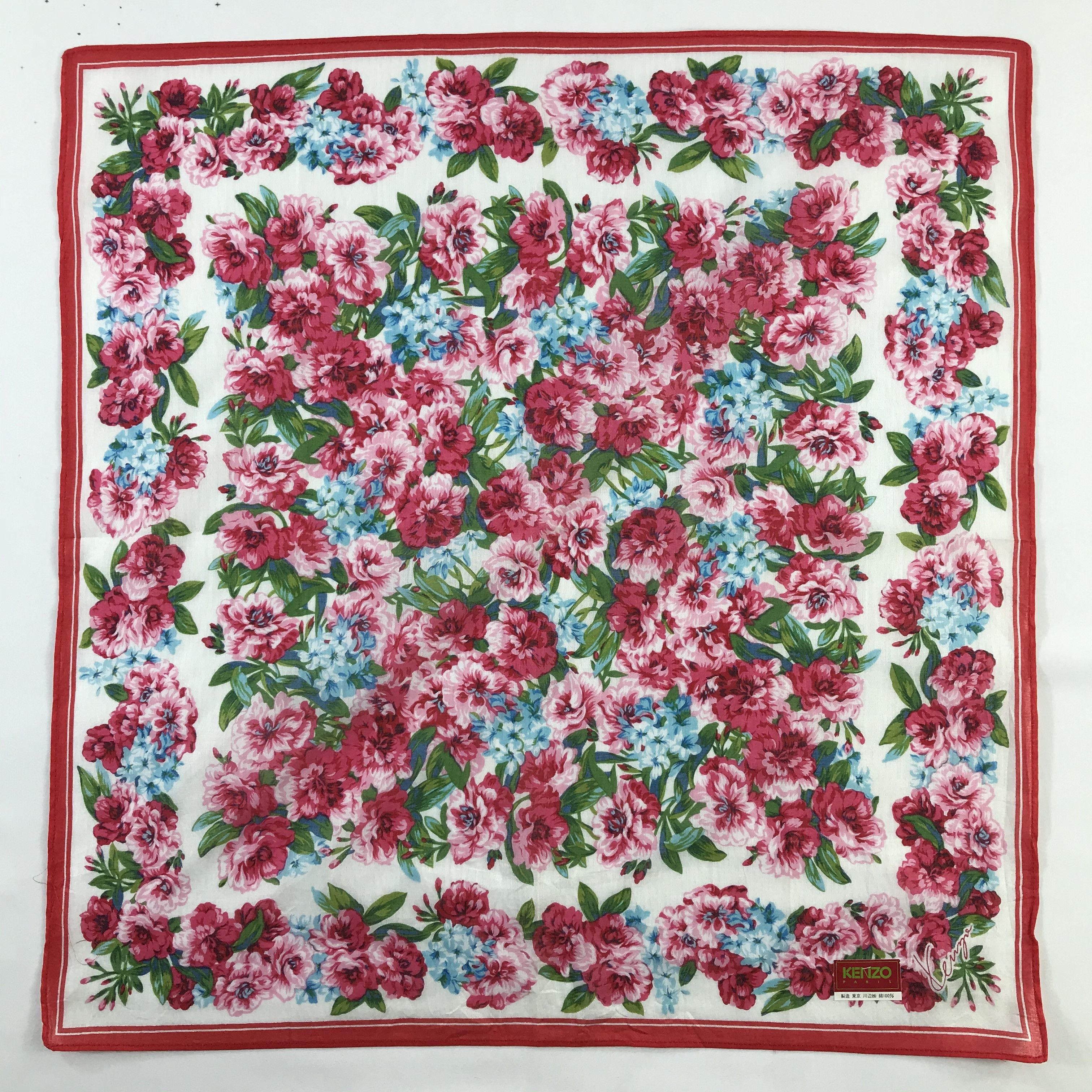 Kenzo × Vintage Kenzo Bandana / Handkerchief / Neckerchief - S490 Size ONE SIZE - 1 Thumbnail