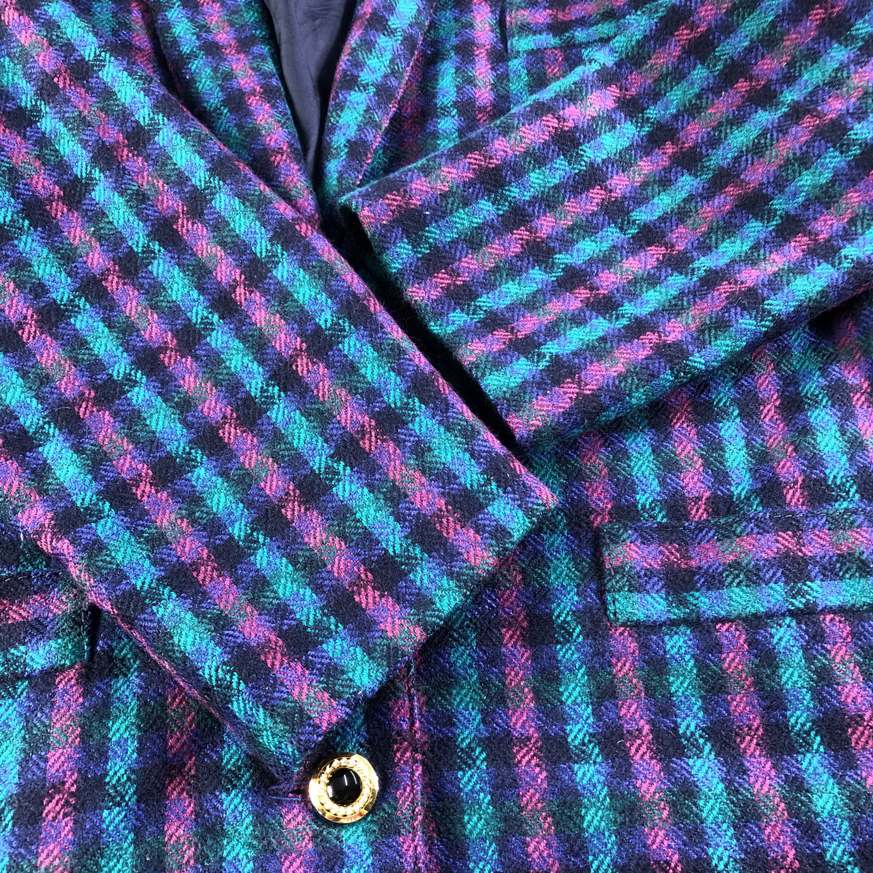 Japanese Brand Vintage Japanese Brand Plaid Blazer Coat Jacket -JC321 Size US M / EU 48-50 / 2 - 4 Thumbnail