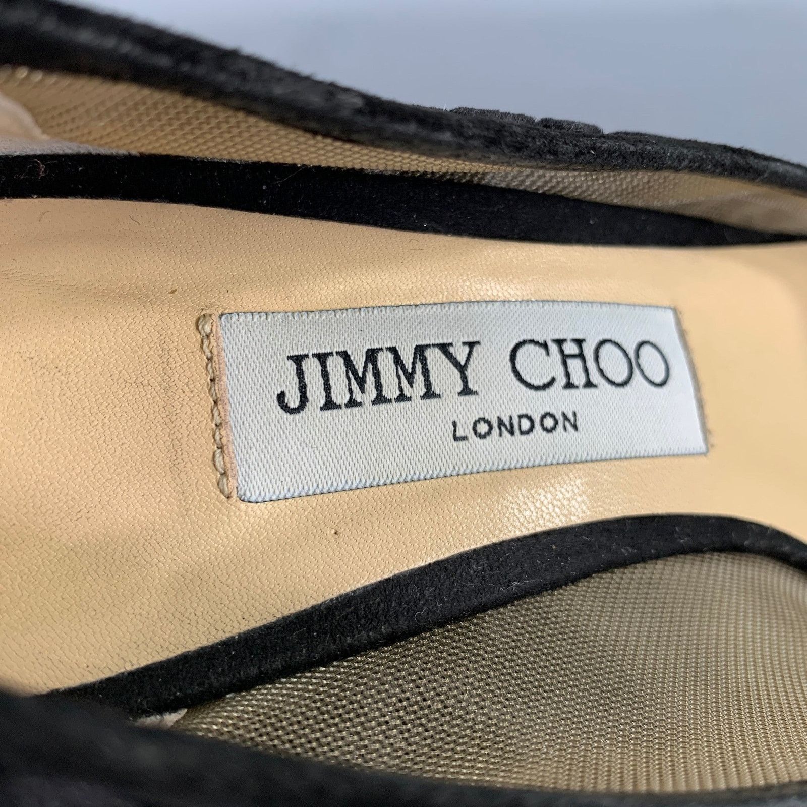 Jimmy Choo JIMMY CHOO Size 9 Black Devore Leopard Round Toe Pumps Size US 9 / IT 39 - 7 Thumbnail
