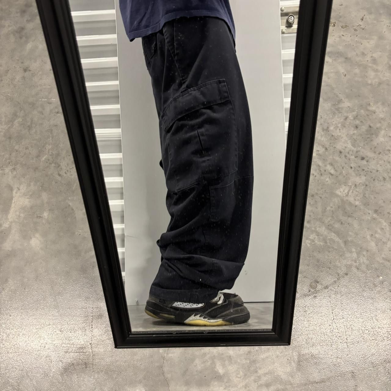 Japanese Brand × Vintage Crazy Vintage Y2K/2000s Baggy Black Streetwear Workwear Skater Style Cargo Pants! Size US 44 / EU 60 - 2 Thumbnail