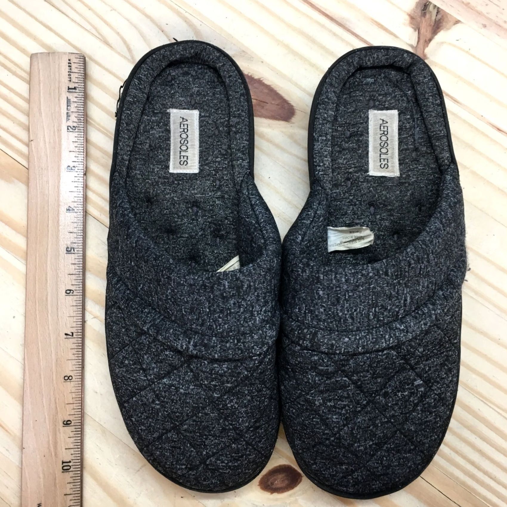 Vintage Aerosoles Slippers Mens Slip On Gray Memory Foam Insoles Mule Flats Casual Size 6.5-7.5 Mens Size US 7 / IT 37 - 5 Thumbnail
