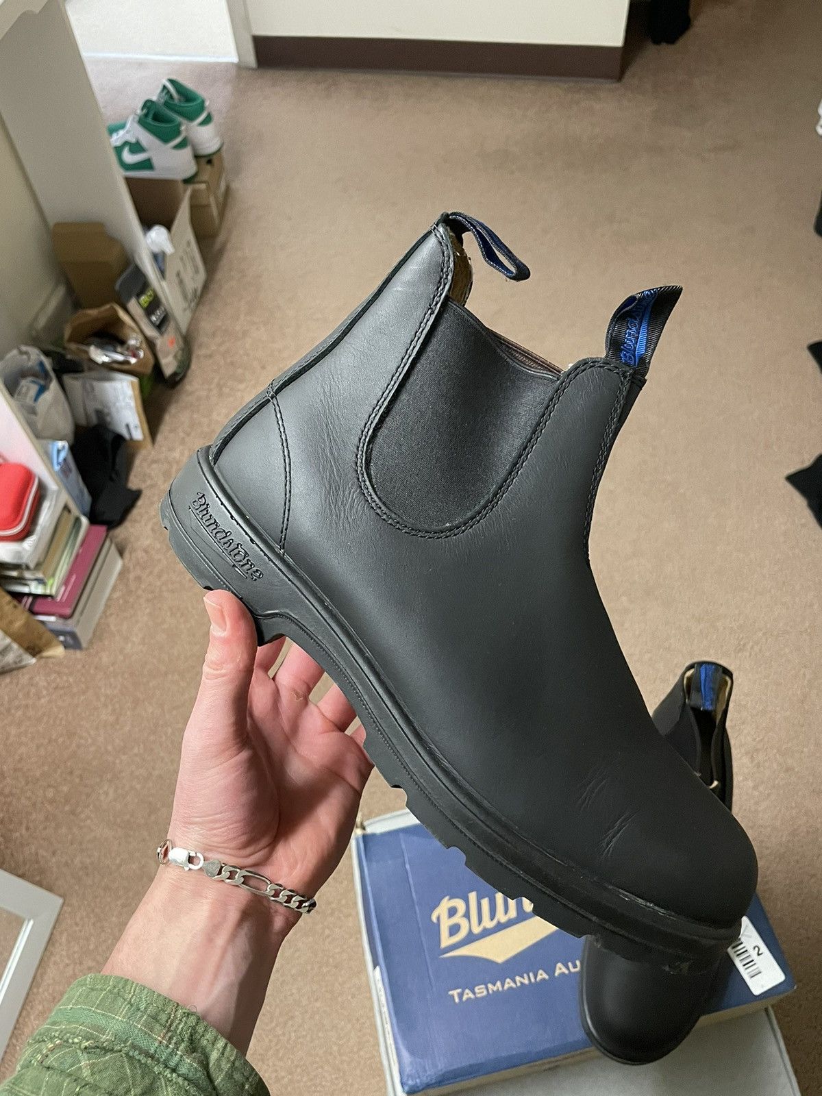 image of Blundstone Black Sherpa Lined Hunter Boots, Men's (Size 10)