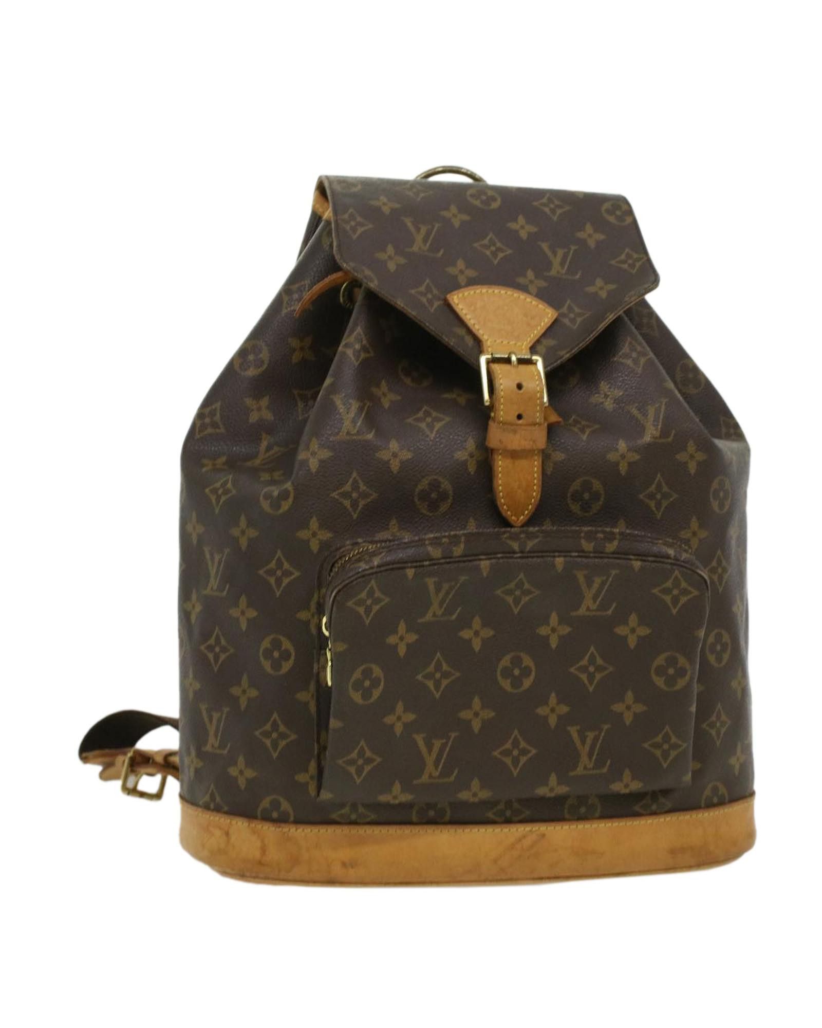 image of Louis Vuitton Montsouris Backpack in Brown, Women's