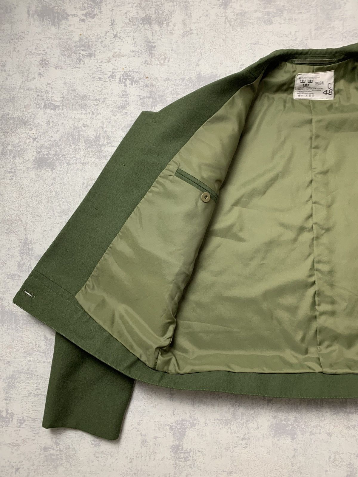 Vintage 80s Cropped Swedish Army Jacket Boxy Vintage Y2K Size US M / EU 48-50 / 2 - 8 Thumbnail
