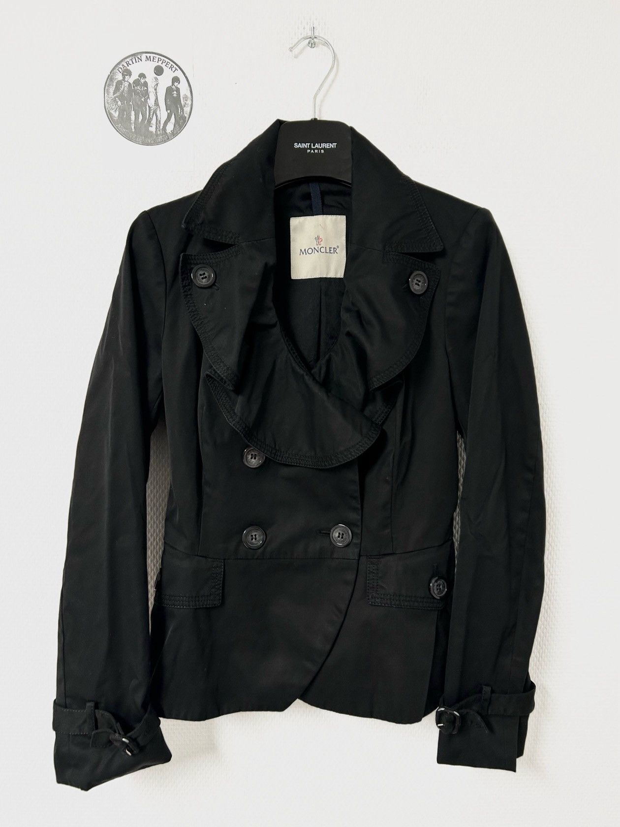 Moncler 2009 Marquise Asymmetric Trench Blazer Jacket Size US XS / EU 42 / 0 - 1 Thumbnail