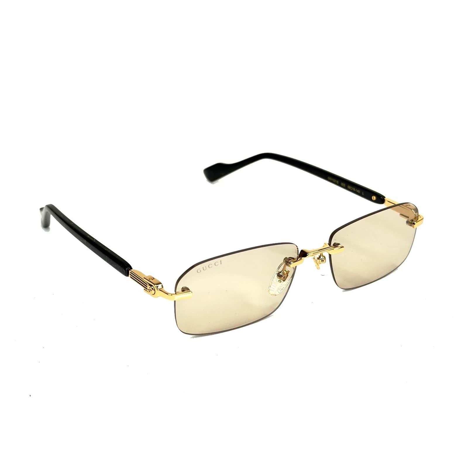 Gucci GUCCI GG1221S WEB Logo 1221 Black 005 Narrow Sunglasses Size ONE SIZE - 9 Thumbnail