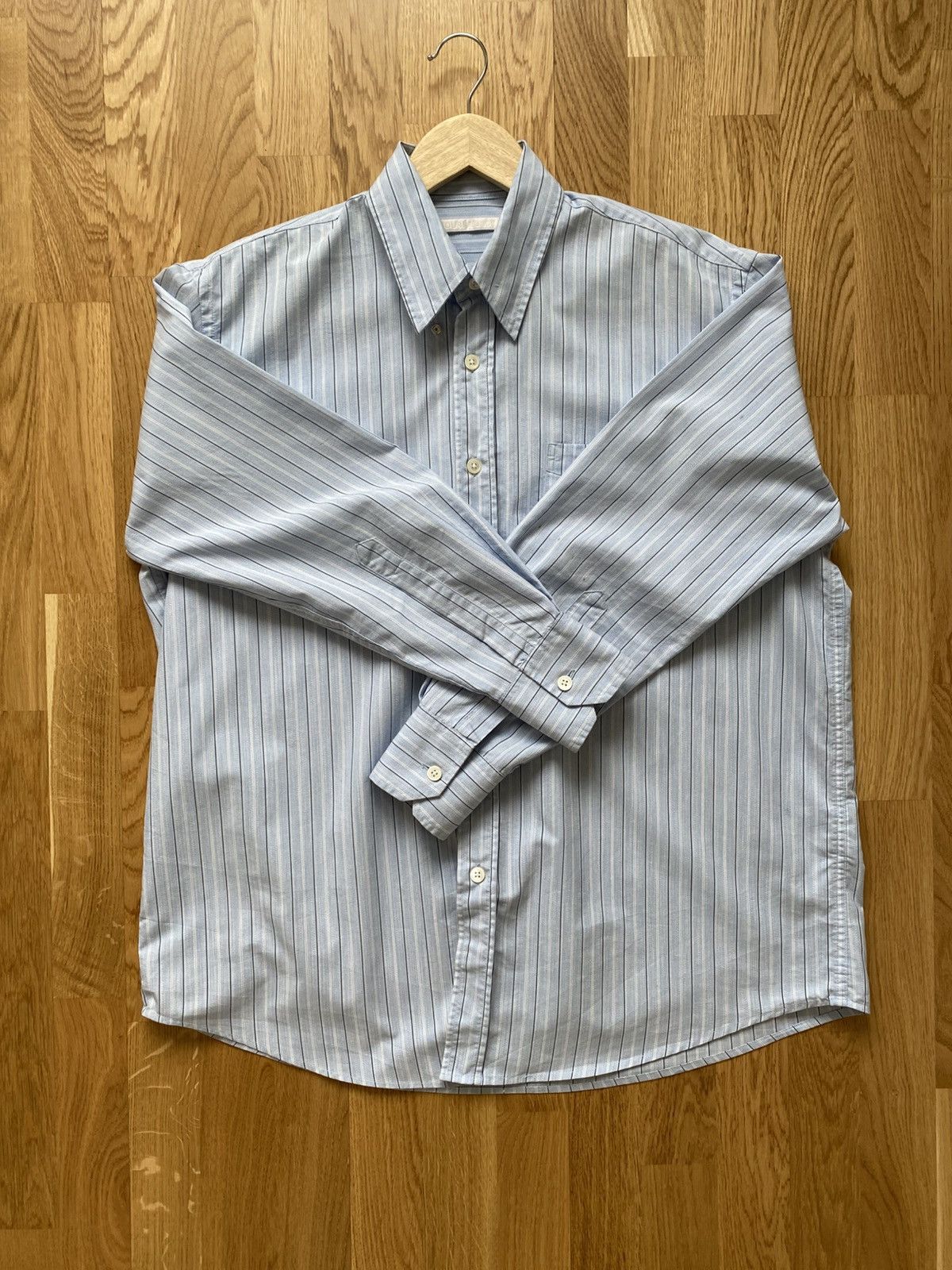Our Legacy OUR LEGACY LESS BORROWED SHIRT Irregular Blue Stripe