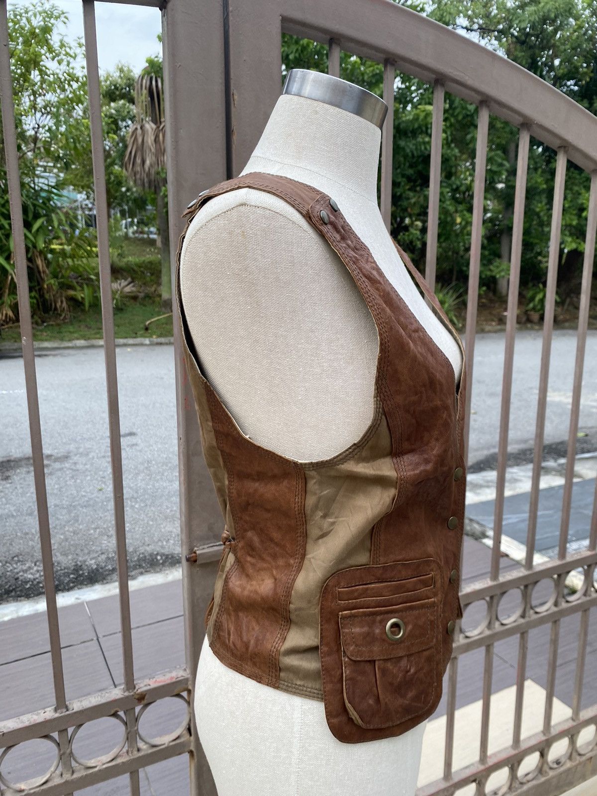 Japanese Brand × Vintage leather vest by kiyoto takase Size M / US 6-8 / IT 42-44 - 5 Thumbnail