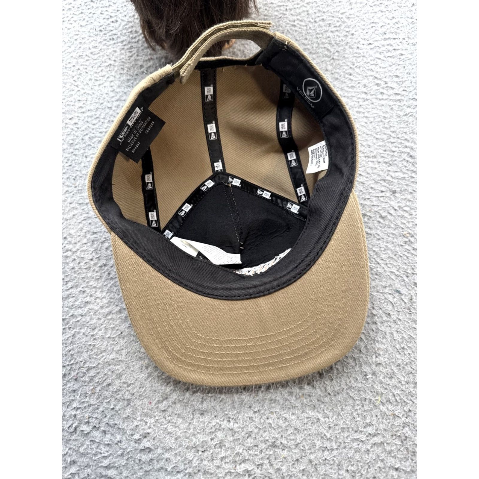 New Era Volcom New Era 5 Panel Hat Tan Adjustable Strapback Flame Flatbill Cap Skater Mens Vintage No Size ONE SIZE - 6 Thumbnail