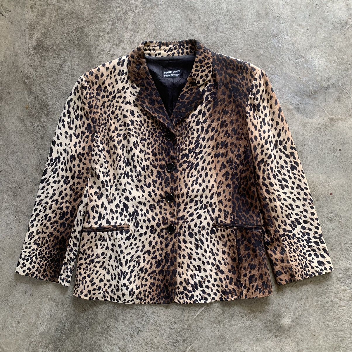 Moschino MOSCHINO / LEOPARD PRINT BLAZER Size S / US 4 / IT 40 - 2 Thumbnail