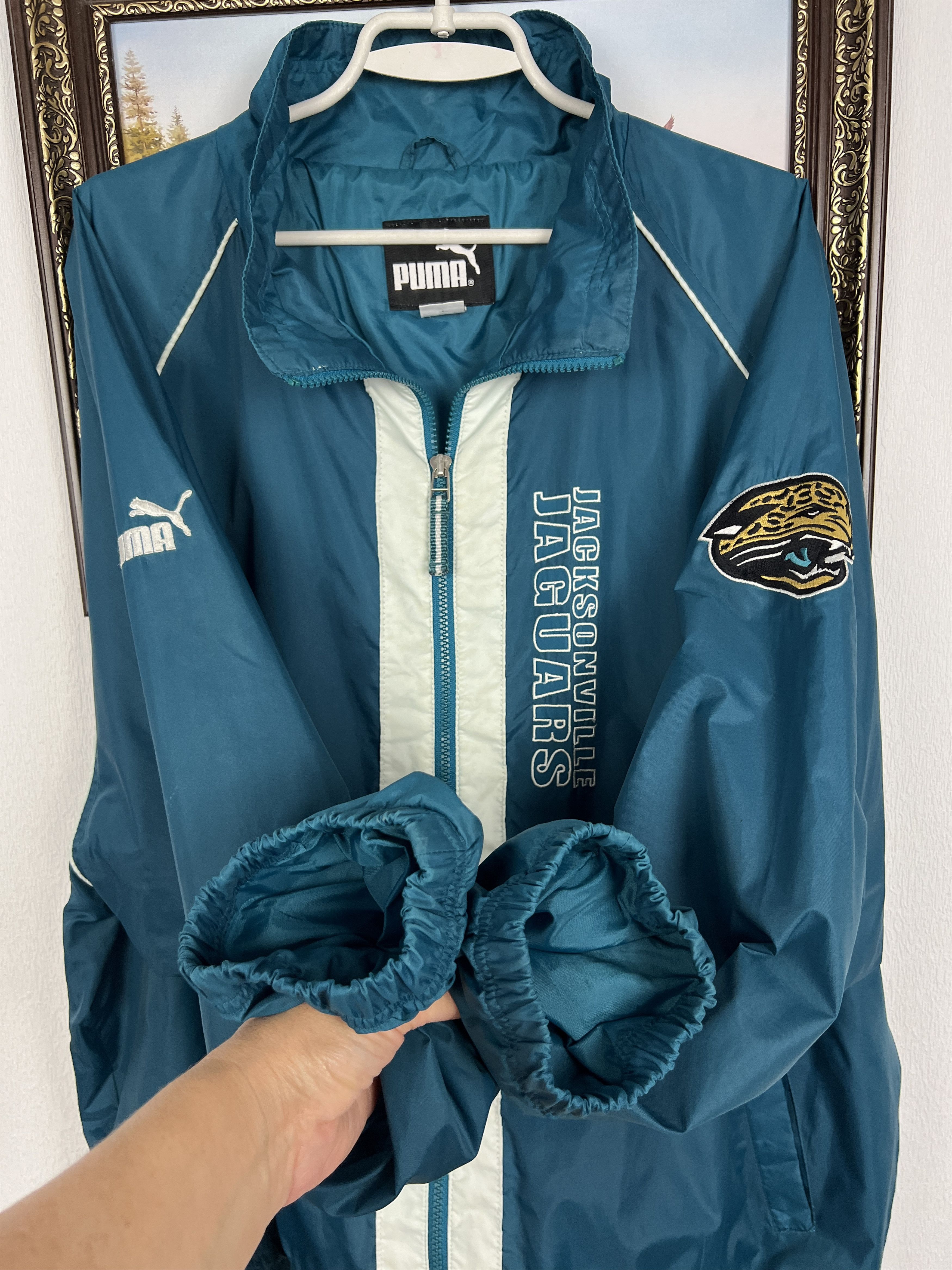 Puma Vintage Jacksonville Jaguars NFL Puma Jacket Mens Size US XL / EU 56 / 4 - 9 Thumbnail
