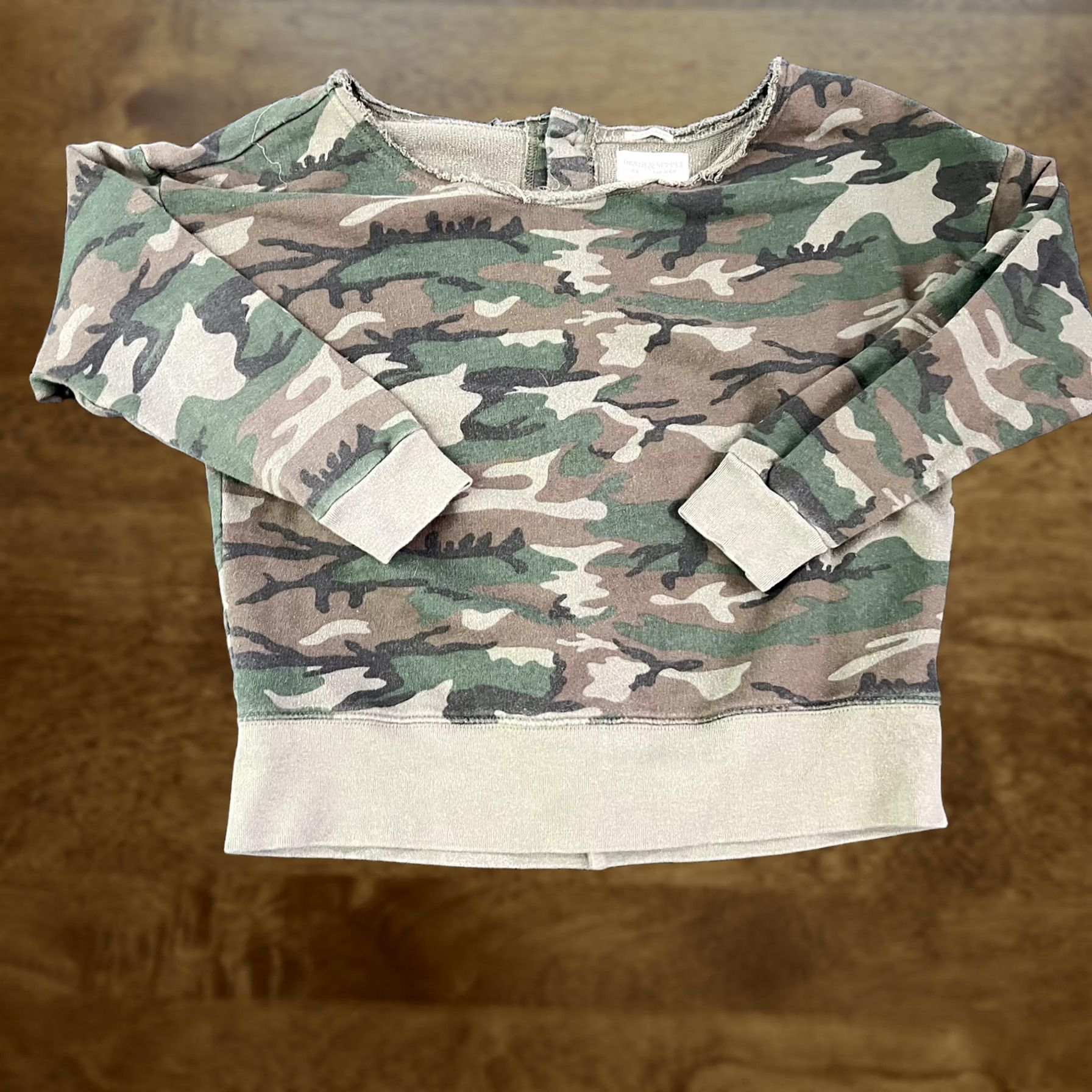 Ralph Lauren VINTAGE Denim & Supply Ralph Lauren Sweatshirt Womens M Green Camouflage RL Boyfriend Size M / US 6-8 / IT 42-44 - 1 Thumbnail